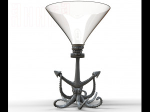 wine glass stand octopus 3D Druckmodell