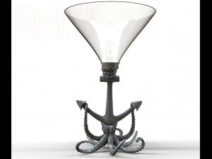 wine glass stand octopus 3D Print Model