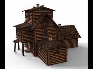constructor of wooden fortresses 3D Model