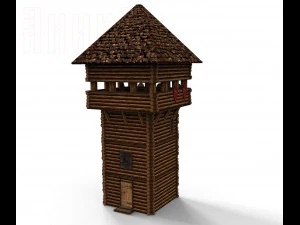 constructor of wooden fortresses 3D Model