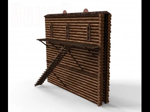 constructor of wooden fortresses 3D Model