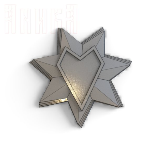 badge lucifers heart Modello di stampa 3D .c4d .max .obj .3ds .fbx .stl .blend