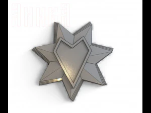 badge lucifers heart 3D Print Model