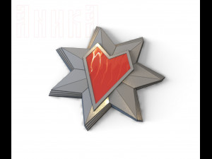 badge lucifers heart 3D Принт Модель