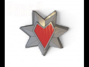 badge lucifers heart 3D Принт Модель