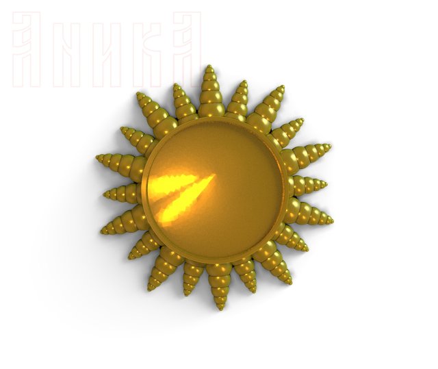 badge sun rays Modelo de impresión 3D .c4d .max .obj .3ds .fbx .stl .blend 