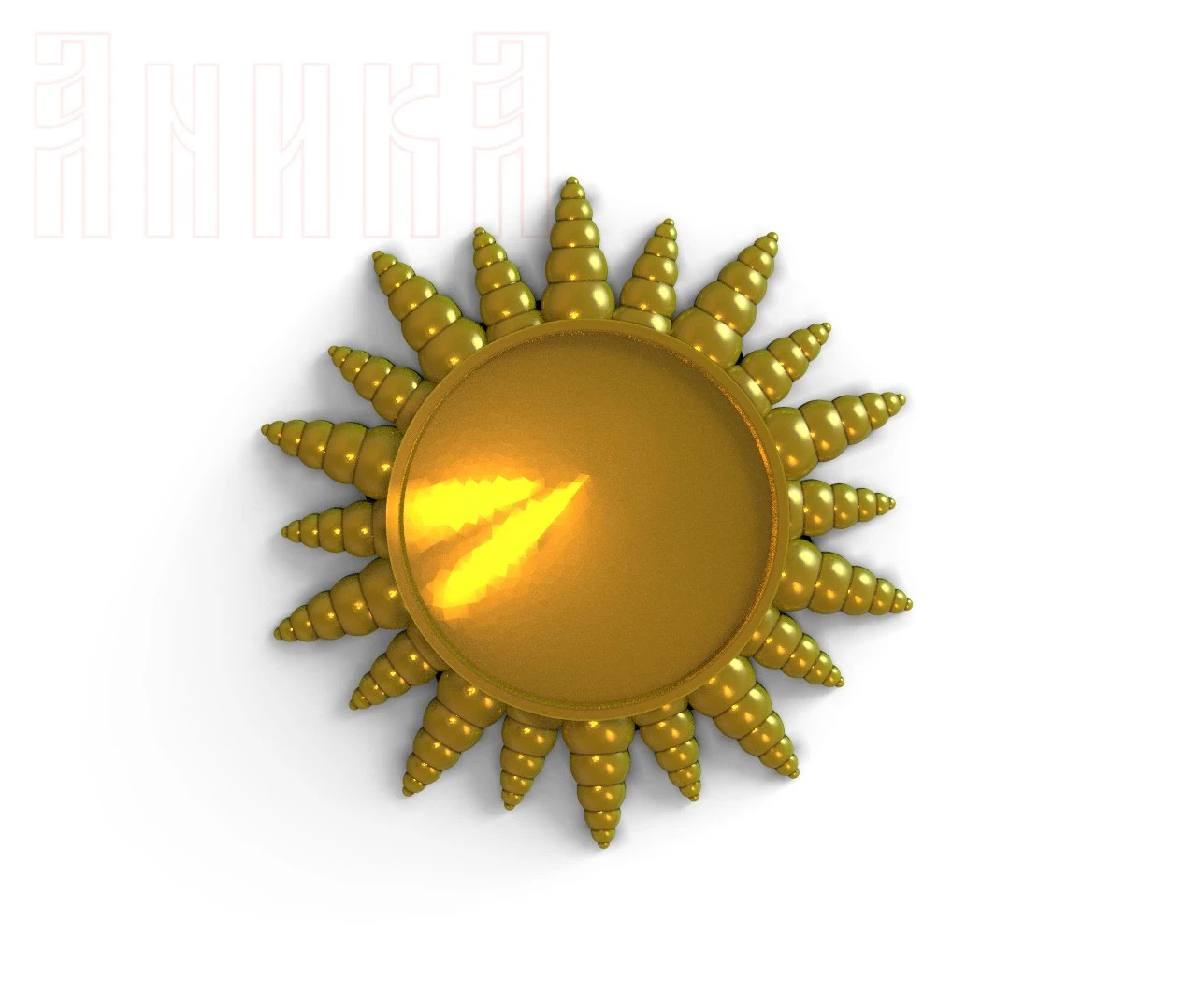 badge sun rays 3D Print Model .c4d .max .obj .3ds .fbx .stl .blend 