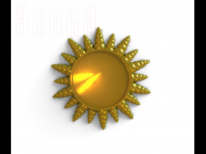 badge sun rays 3D Print Model
