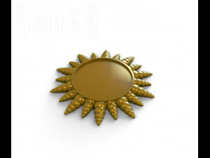 badge sun rays 3D Print Model
