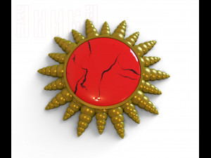 badge sun rays Modelo de impresión 3D