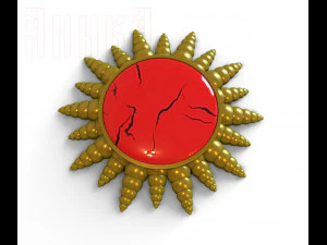 badge sun rays 3D Print Model