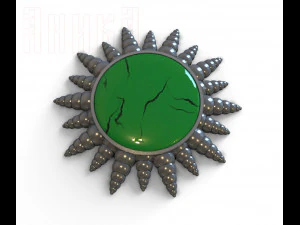 badge sun rays 3D Print Model