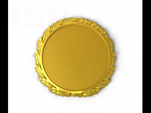 blank for badge with oak wreath 3D Print Model