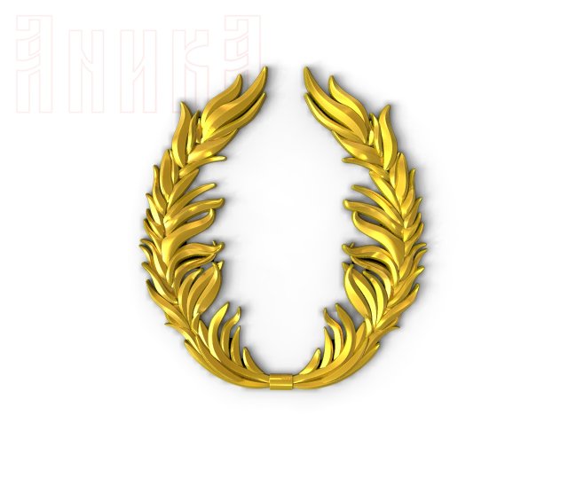 wreath for medal coin badge 3D Принт Модель .c4d .max .obj .3ds .fbx .stl .blend 