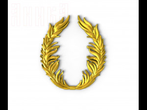 wreath for medal coin badge 3D Print Model