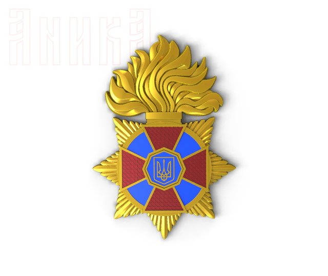 the emblem of the national guard of ukraine Model Cetak 3D .c4d .max .obj .3ds .fbx .stl .blend 