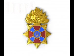 the emblem of the national guard of ukraine 3D Print Model