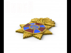 the emblem of the national guard of ukraine Model Cetak 3D