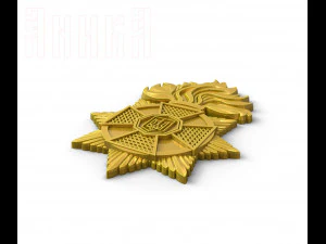 the emblem of the national guard of ukraine 3D Print Model