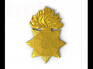 the emblem of the national guard of ukraine Model Cetak 3D