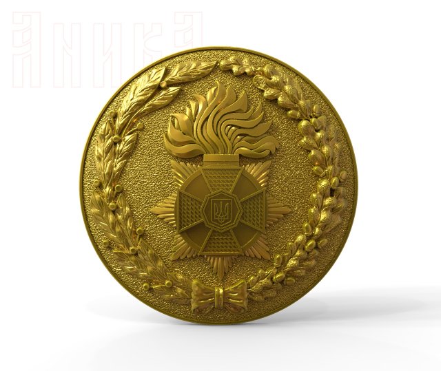 buckle of the national guard of ukraine 3Dプリントモデル .c4d .max .obj .3ds .fbx .stl .blend 