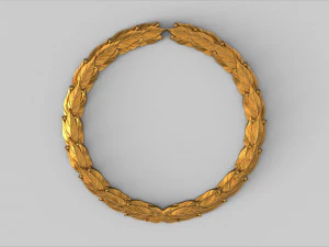 round laurel wreath 3D Print Model