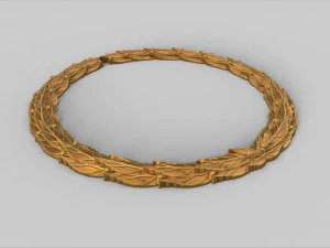 round laurel wreath 3D Print Model