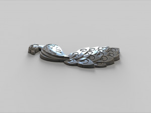 Badge Peacock Model do druku 3D