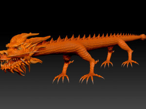 Hong Kong Dragon - Fire Dragon 3D Model