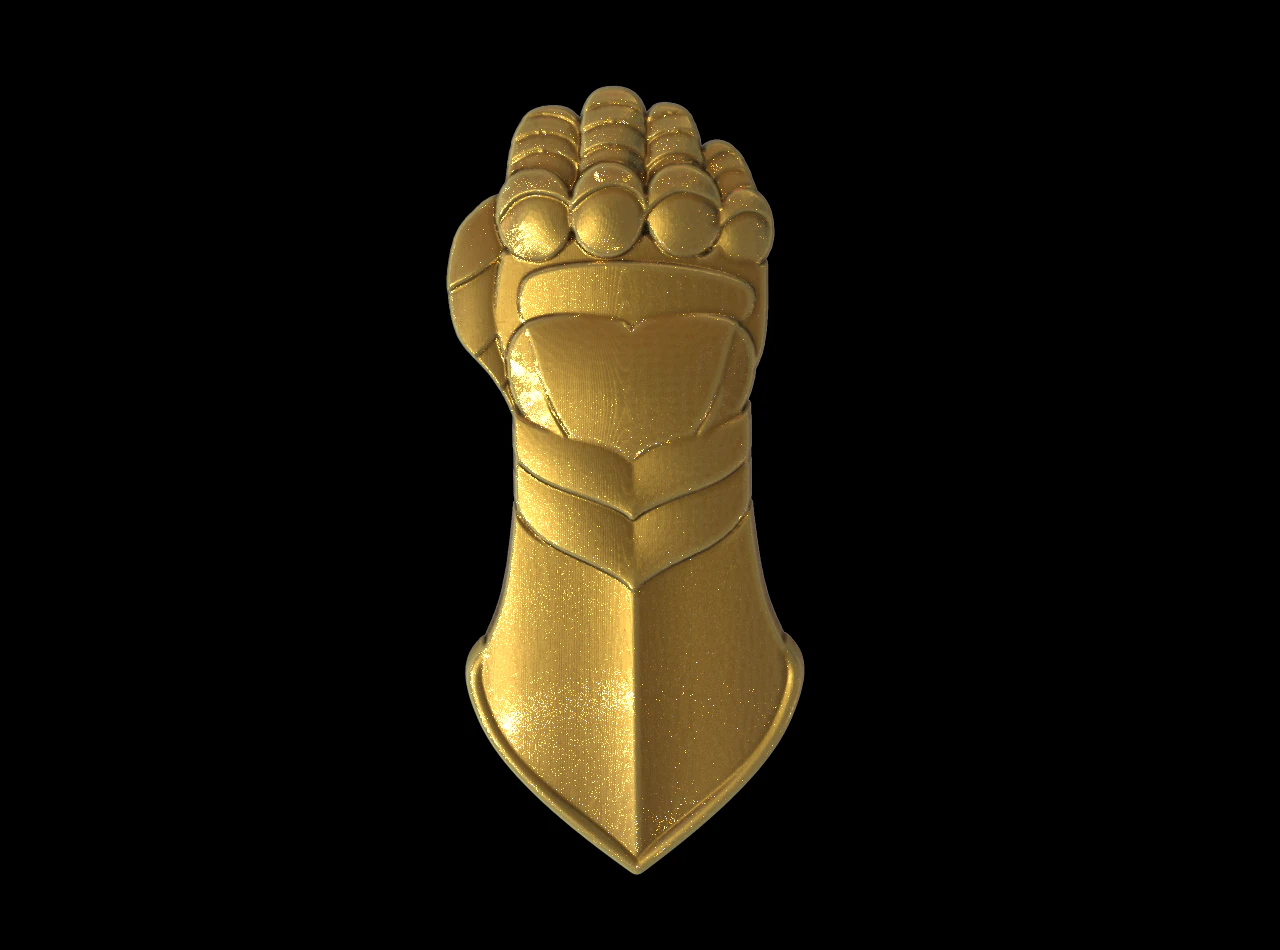 Knight glove 3D Print Model .c4d .max .obj .3ds .fbx .stl .blend 
