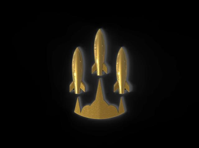 Rockets missile 3Dプリントモデル .c4d .max .obj .3ds .fbx .stl .blend 