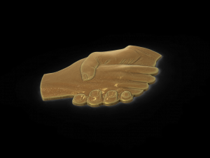 Handshake 3D-Druckmodell