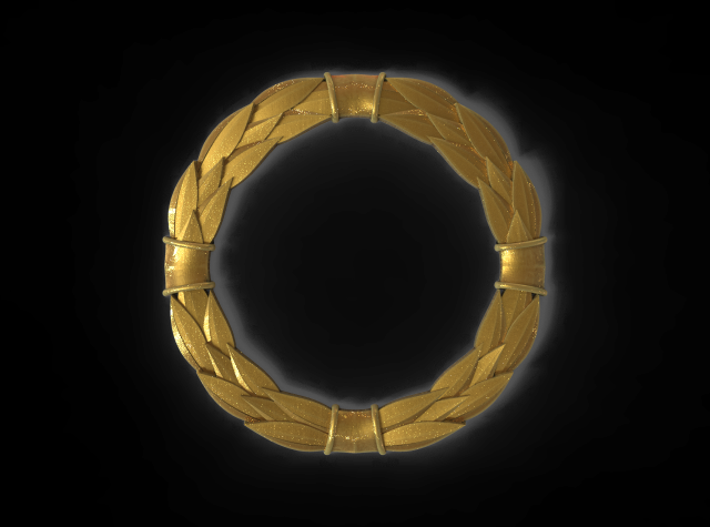 A wreath of laurel leaves 03 3D Print Model .c4d .max .obj .3ds .fbx .stl .blend 