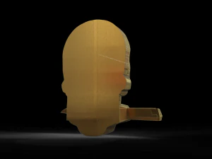 Skull with knife 3D Print Model
