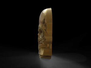 Skull with knife 3D Baskı Modeli
