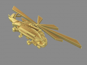 Helicopter MI 24 side view 3D Принт Модель