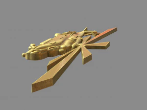 Helicopter MI 24 side view 3D Print Model