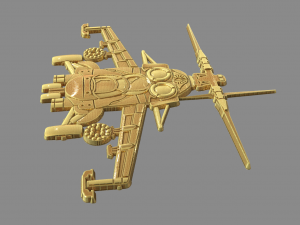 Helicopter MI-24 front view Model Cetak 3D
