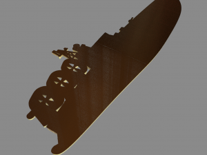 Military boat Model Cetak 3D