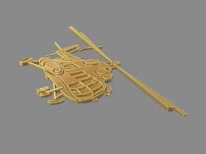 MI 8 helicopter side view 3D-printmodel