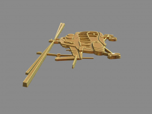 MI 8 helicopter side view 3D-printmodel