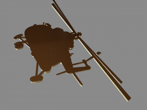 MI 8 helicopter side view 3D-printmodel