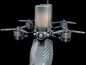 Quadcopter with grenade Modèles 3D en vedette
