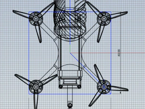 Quadcopter with grenade 3D Print Model