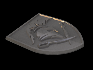 Knight helmet and swords on a shield 3D Принт Модель