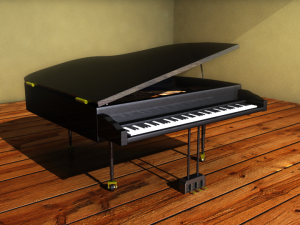 grand piano 3D मॉडल