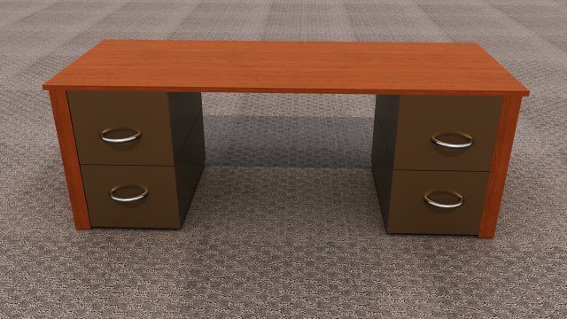 an office desk 3D Model .c4d .max .obj .3ds .fbx .stl .blend