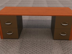 an office desk 3D मॉडल