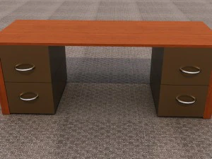an office desk 3D Model