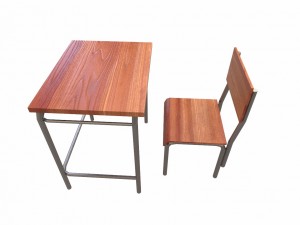 table and chair for classroom lowpoly 3D Model
